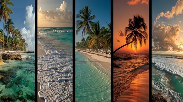 Wide video sequence showing a multi-shot creative workflow